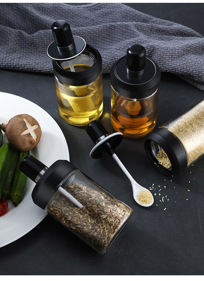 Integrated Seasoning Jar Glass Seasoning Box Seasoning Bottle Seasoning Bottle Stainless Steel Seasoning Jar Seasoning Box Oil Pot Integrated Seasoning Jar Glass Seasoning Box Seasoning Bottle Seasoning Bottle Stainless Steel Seasoning Jar Seasoning Box Oil Pot