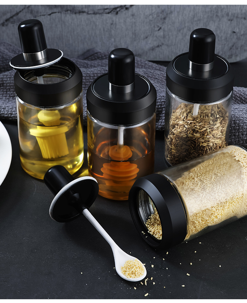 Integrated Seasoning Jar Glass Seasoning Box Seasoning Bottle Seasoning Bottle Stainless Steel Seasoning Jar Seasoning Box Oil Pot Integrated Seasoning Jar Glass Seasoning Box Seasoning Bottle Seasoning Bottle Stainless Steel Seasoning Jar Seasoning Box Oil Pot