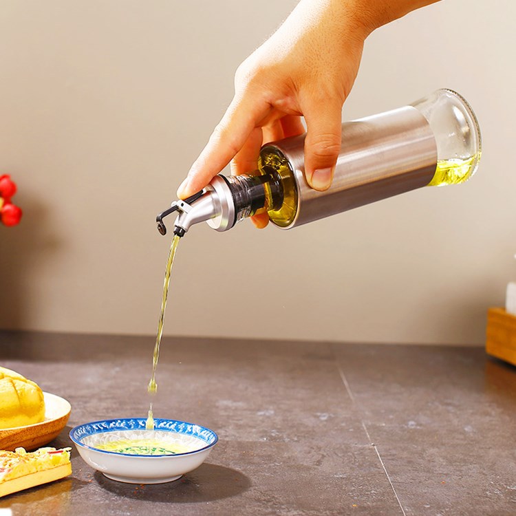 Manufacturers direct creative glass oil control bottle leakproof oil can soy sauce vinegar bottle seasoning bottle kitchen supplies custom LOGO