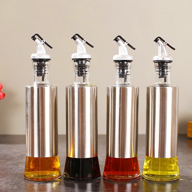 Manufacturers direct creative glass oil control bottle leakproof oil can soy sauce vinegar bottle seasoning bottle kitchen supplies custom LOGO
