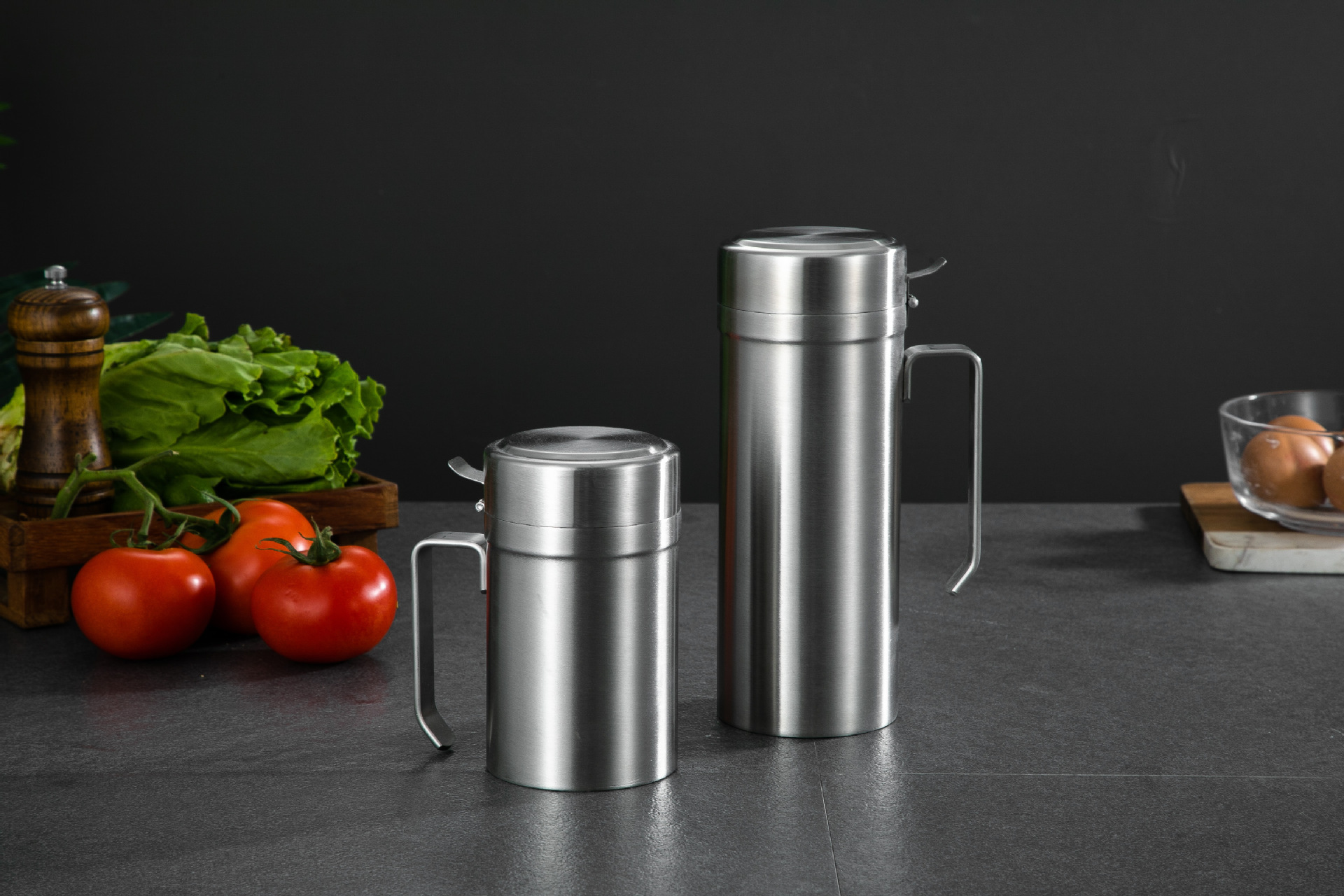 oil pot kitchen with soy oil bottle seasoning bottle sesame oil bottle vinegar pot leakproof large capacity oil tank