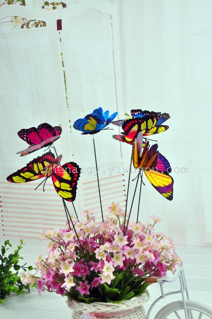 【 9 double - layer butterfly vase insert 】 the new 2014 imitation butterfly decorative arts and crafts wholesale sales refrigerator paste 【 9 double - layer butterfly vase insert 】 the new 2014 imitation butterfly decorative arts and crafts wholesale sales refrigerator paste