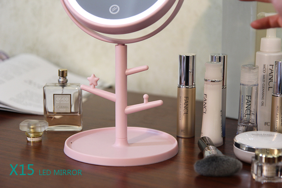Creative Desktop Storage Led Make-up Mirror Rabbit Ears USB Charging Touch Dressing Mirror Desktop Beauty Mirror with Light Creative Desktop Storage Led Make-up Mirror Rabbit Ears USB Charging Touch Dressing Mirror Desktop Beauty Mirror with Light