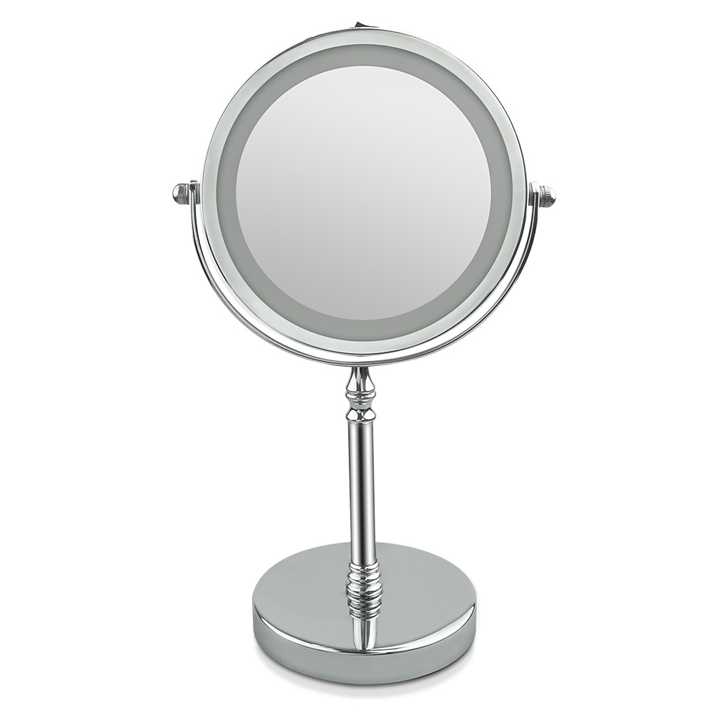 Desktop Gift Mirror Led Make-up Mirror Double Mirror 5 Times Magnification Desktop Makeup Mirror with Light 7 Inch LED Dressing Mirror