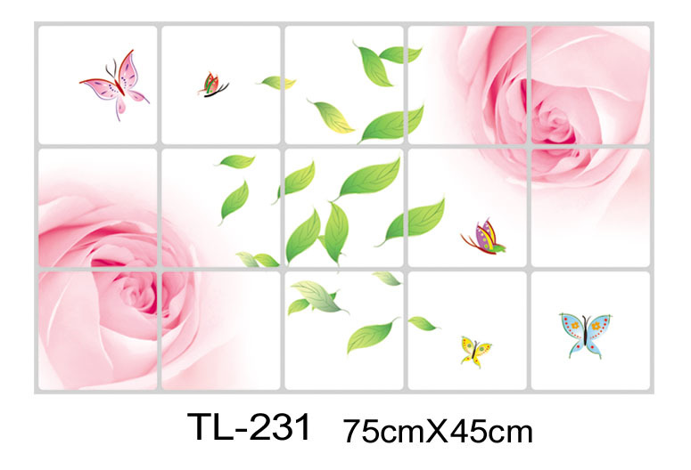 Kitchen Bench Kitchen Greaseproof Stickers Tile Sticker Bathroom Bathroom Decorative Wall Stickers Waterproof Wallpaper Self-Adhesive Creative Decoration