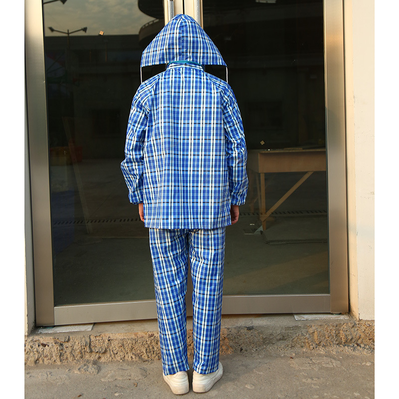 Foreign trade creative new products adult rainwear striped plaid raincoat fashion waterproof suit manufacturers wholesale Foreign trade creative new products adult rainwear striped plaid raincoat fashion waterproof suit manufacturers wholesale