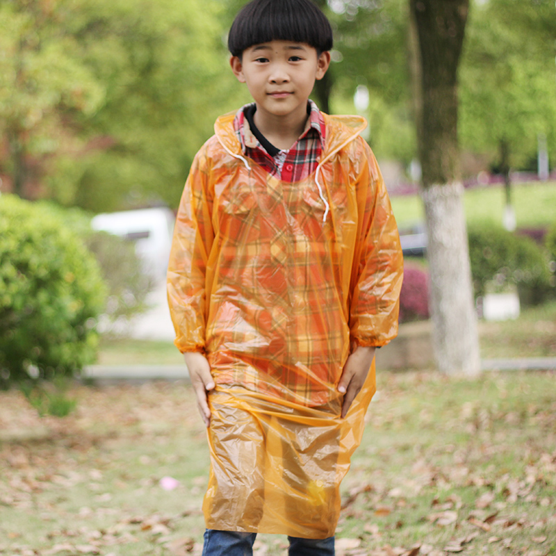 Disposable Raincoat Thickened Children&#039;s Poncho Women&#039;s Transparent Portable Outdoor One-Piece Protective Waterproof Rain-Proof Clothes Adult