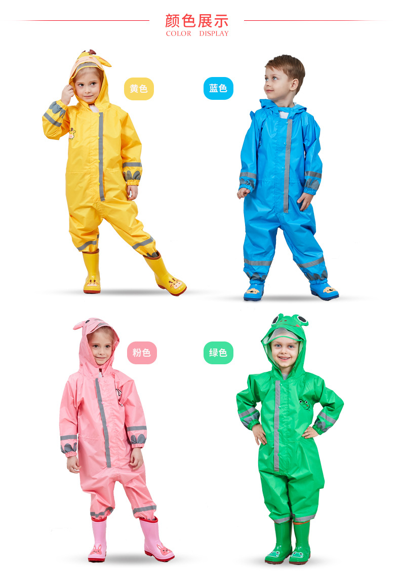 Cross-Border Supply Stereo Boy Baby Child Conjoined Raincoat Girl Lightweight Hooded Child Poncho Cross-Border Supply Stereo Boy Baby Child Conjoined Raincoat Girl Lightweight Hooded Child Poncho