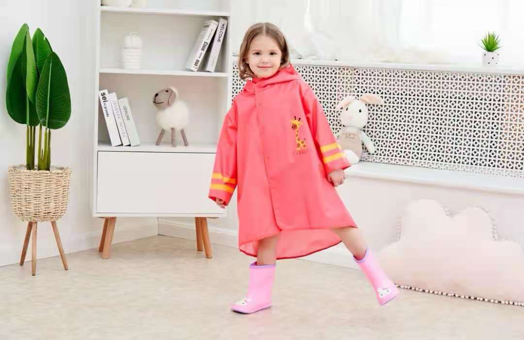 Factory Children&#039;s Raincoat Children&#039;s Poncho Polyester Fabric Student Outdoor Backpack Raincoat Suit Hiking Rain Gear
