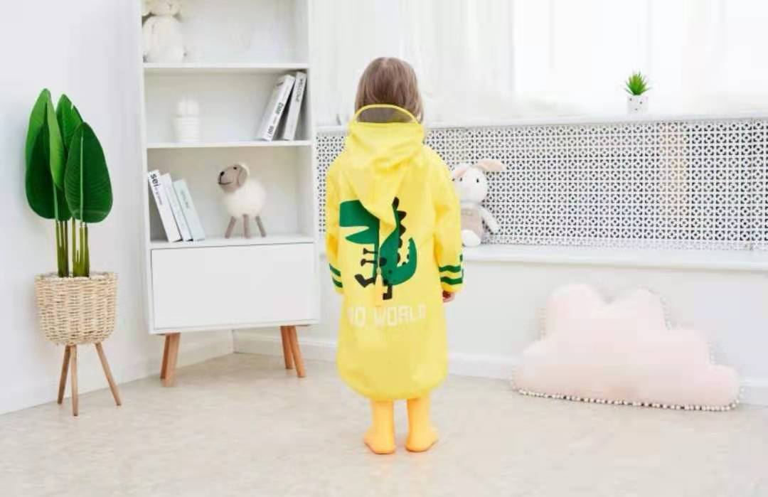 Factory Children&#039;s Raincoat Children&#039;s Poncho Polyester Fabric Student Outdoor Backpack Raincoat Suit Hiking Rain Gear