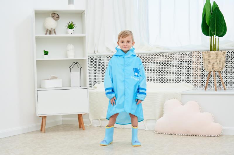 Factory Children&#039;s Raincoat Children&#039;s Poncho Polyester Fabric Student Outdoor Backpack Raincoat Suit Hiking Rain Gear