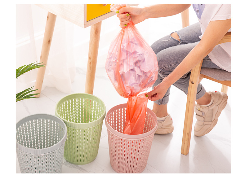 Factory Direct New Style Rattan-like round Pressure Ring without Cover Plastic Trash Can Household Self-Pumping Garbage Bag Plastic Bucket Factory Direct New Style Rattan-like round Pressure Ring without Cover Plastic Trash Can Household Self-Pumping Garbage Bag Plastic Bucket