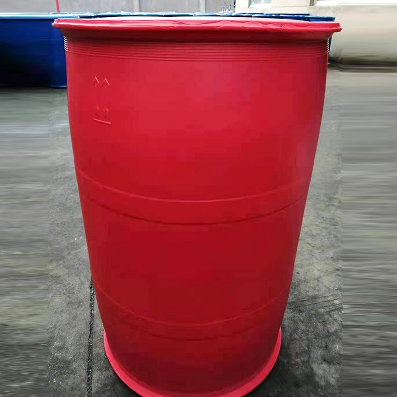 Food Grade Thick Plastic Bucket 200L Double Ring Plastic Barrel Red Chemical Bucket Gasoline Diesel Packing Case Wholesale
