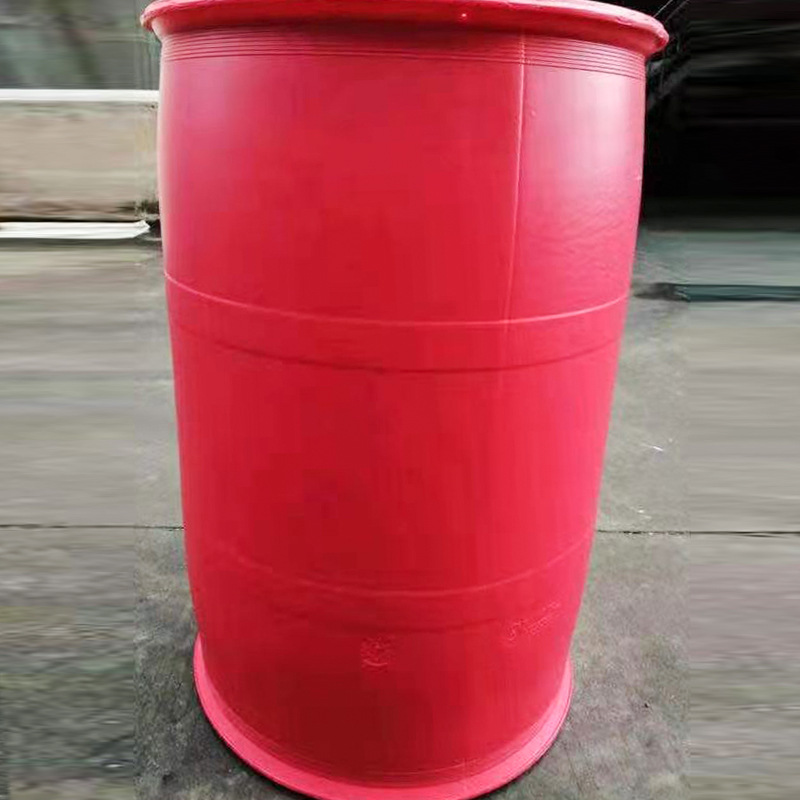 Food Grade Thick Plastic Bucket 200L Double Ring Plastic Barrel Red Chemical Bucket Gasoline Diesel Packing Case Wholesale