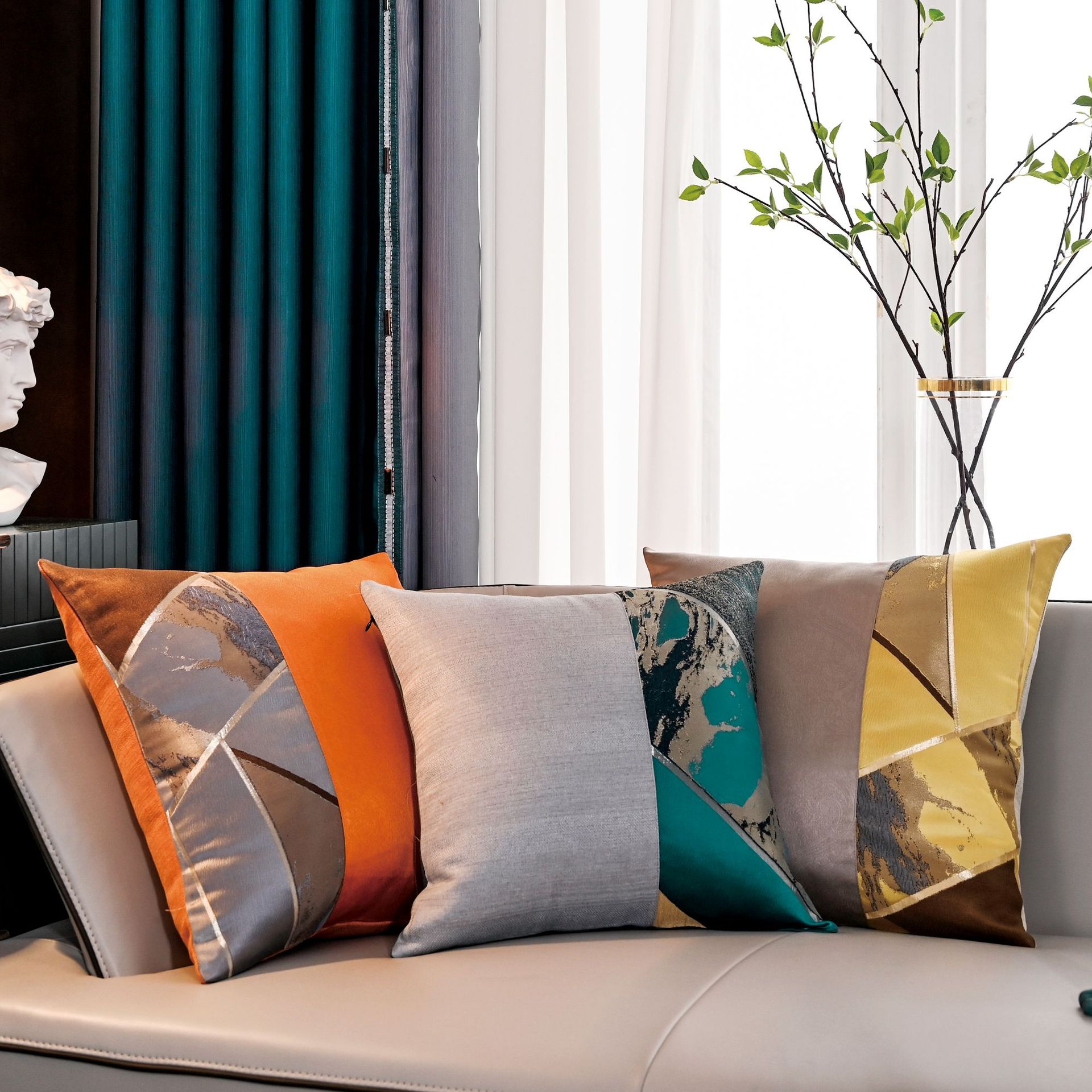 Factory Direct Supply High-End Stitching High-Precision Jacquard Pillow Home Soft Decoration Hall Sofa Cushion Pillow Case