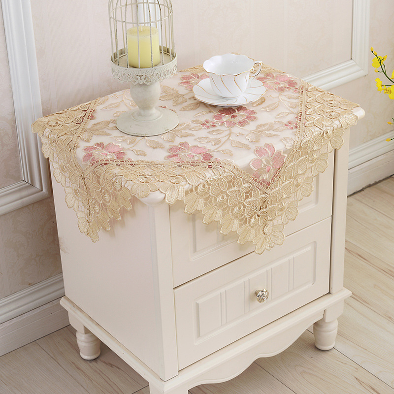 Factory Direct Sales European Table Cloth Idyllic Coffee Table Tablecloth Korean Style Lace Fabric TV Refrigerator Air Conditioner Cover