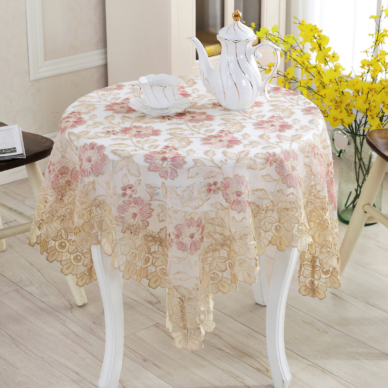 Factory Direct Sales European Table Cloth Idyllic Coffee Table Tablecloth Korean Style Lace Fabric TV Refrigerator Air Conditioner Cover