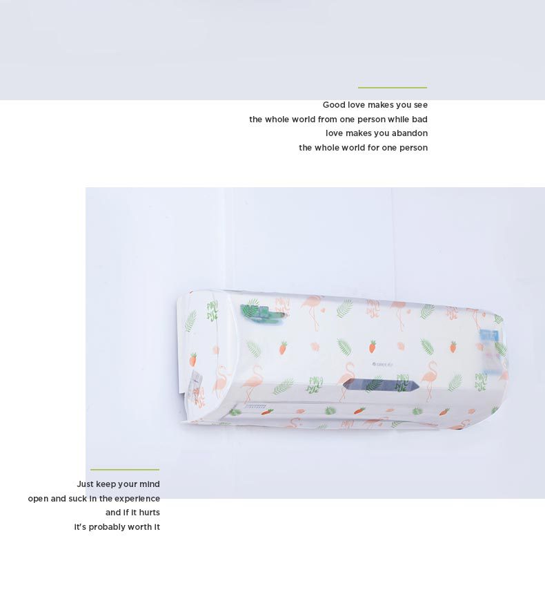 Wall-Mounted Air Conditioner Cover Household Bedroom All-Inclusive Air Conditioner Cover Simple Modern Hanging Air Conditioner Cover Dust Cover