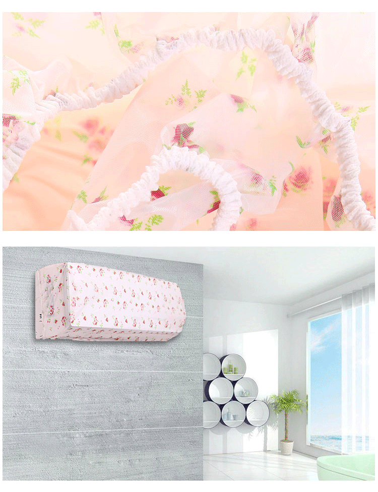 Printing Fashion Air Conditioning Dust Cover Air Conditioner Cover Wall-Mounted Elastic Air Conditioning Dust Cover a Multiple of 100