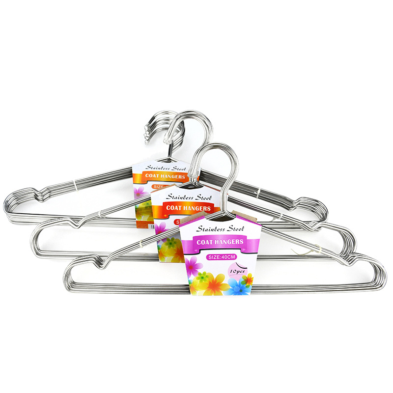  Stainless Steel Coat Hanger Solid Air the Clothe Rack 4.0mm Children&#039;s Hanger Non-Slip Hanger Bed Sheet Drying Rack