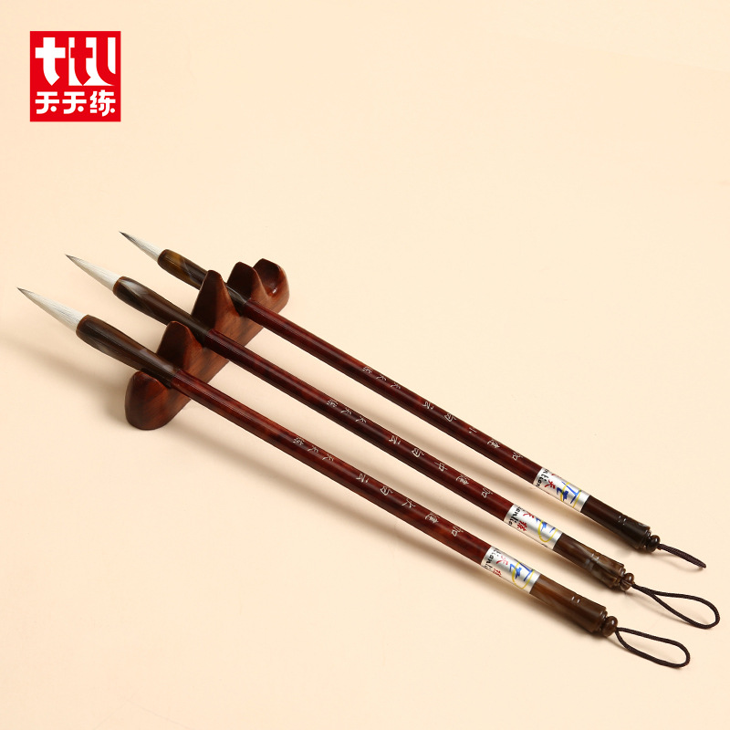 Calligraphy painting Clerical Script Chinese Painting Large, Medium and Small Regular Script Solid Wood Writing Brush