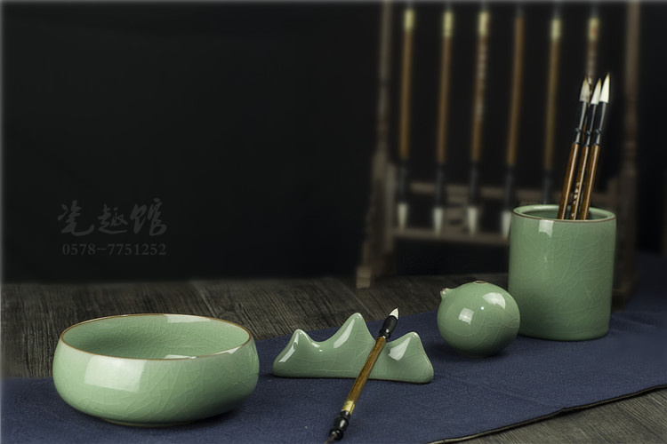 WritingBrush Washer Ashtray Ceramic Brush Tea Basin Calligraphy Materials Calligraphy WritingBrush Washer Kombucha Wash