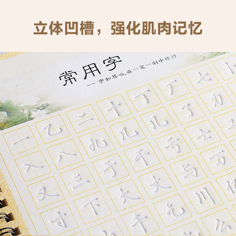 Nanguoshuxiang Calligraphy Practice Board Magic Adult Pen Calligraphy Practice Board Running Book Xing Kai Student Hard-Pen Copybook 10 Sets