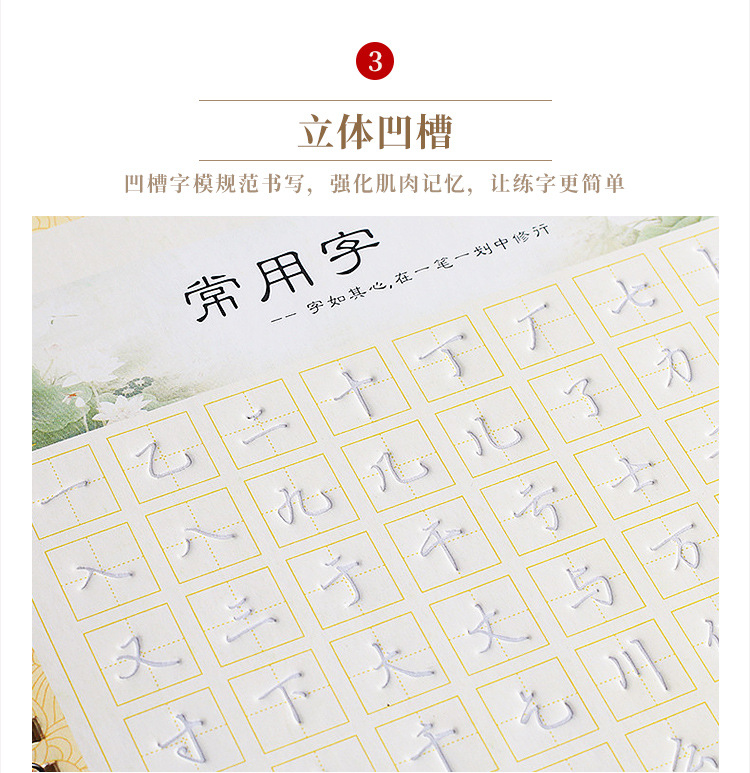 Nanguoshuxiang Calligraphy Practice Board Magic Adult Pen Calligraphy Practice Board Running Book Xing Kai Student Hard-Pen Copybook 10 Sets