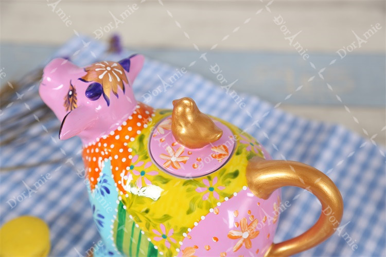 European and American Style Creative Porcelain American Country Style Floral Garden Cow Hand Painted Painted Ceramic Teapot Craft Ornaments European and American Style Creative Porcelain American Country Style Floral Garden Cow Hand Painted Painted Ceramic Teapot Craft Ornaments