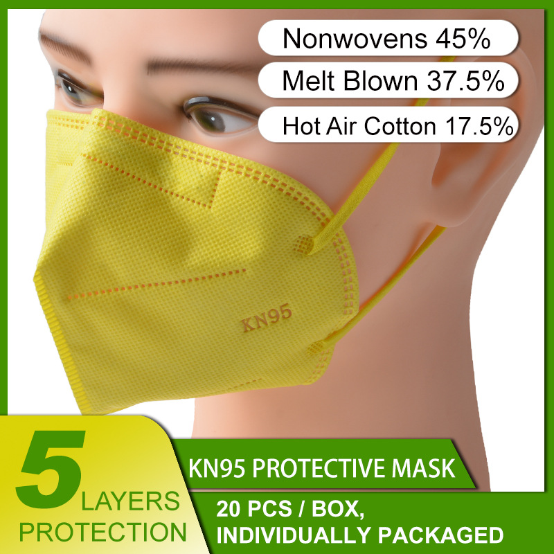 Wholesale adult built - in five - layer KN95 color dust respirator 99 melting spray dust respirator custom designed for civil use
