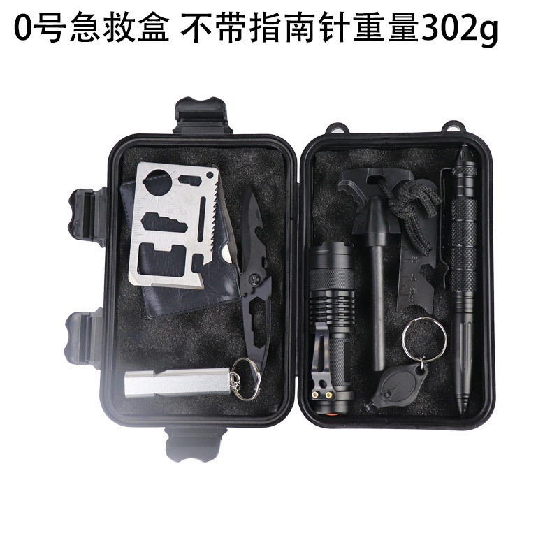 Travel &amp; Outdoor SOS Equipment Survival Treasure Box Tool Set Multifunctional Field Survival First Aid Box Emergency Supplies