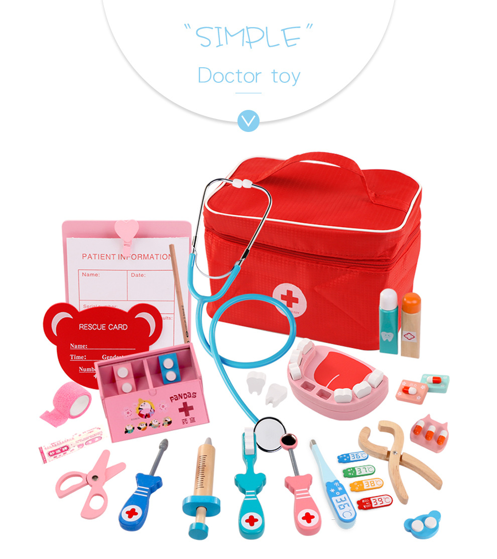 Children Play House Doctor Toy Set Educational Simulation Cloth Bag Medicine Box Simulation Nurse Injection First-Aid Kit Children Play House Doctor Toy Set Educational Simulation Cloth Bag Medicine Box Simulation Nurse Injection First-Aid Kit