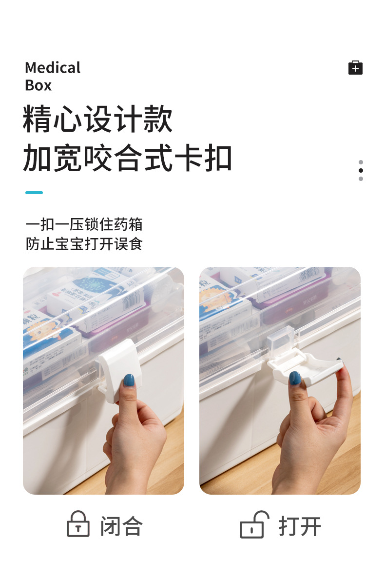First Aid Medicine Box Plastic Family Pack Medicine Storage Box Household Emergency Three-Layer Transparent Separated Portable Outcalls Case First Aid Medicine Box Plastic Family Pack Medicine Storage Box Household Emergency Three-Layer Transparent Separated Portable Outcalls Case