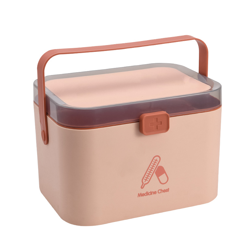 A113 Home Care Medicine Box Portable Large First Aid Medicine Box Household Plastic Medicine Cabinet Medicine Box Multi-Layer Medicine Storage Box