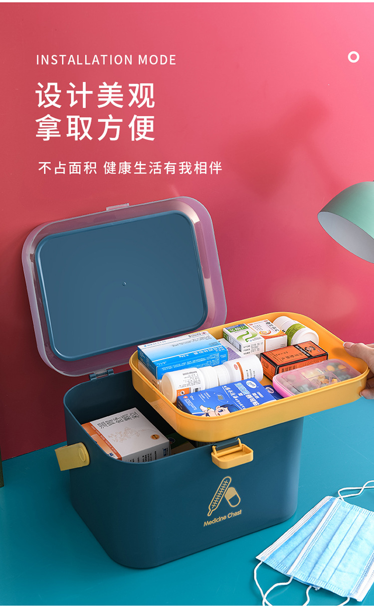 A113 Home Care Medicine Box Portable Large First Aid Medicine Box Household Plastic Medicine Cabinet Medicine Box Multi-Layer Medicine Storage Box A113 Home Care Medicine Box Portable Large First Aid Medicine Box Household Plastic Medicine Cabinet Medicine Box Multi-Layer Medicine Storage Box
