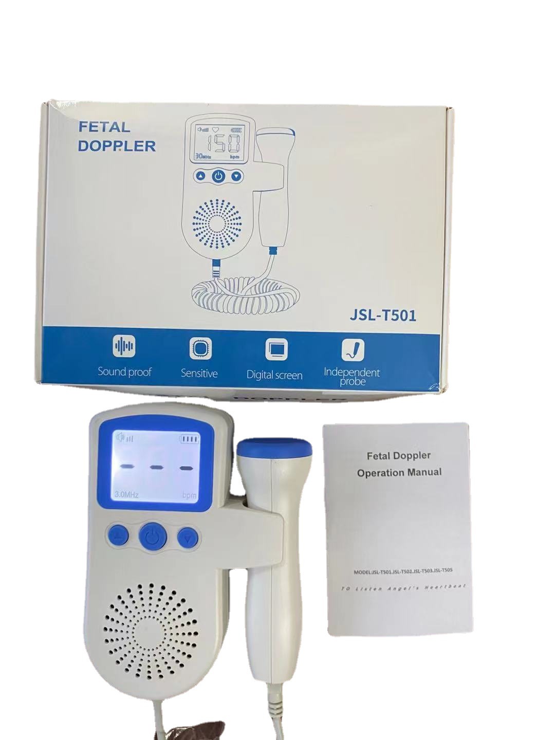 Fetus-Voice Meter Household Fetal Heart Monitor Listening Fetal Heart Monitor Stethoscope Pregnant Women Heart Rate Fetal Doppler