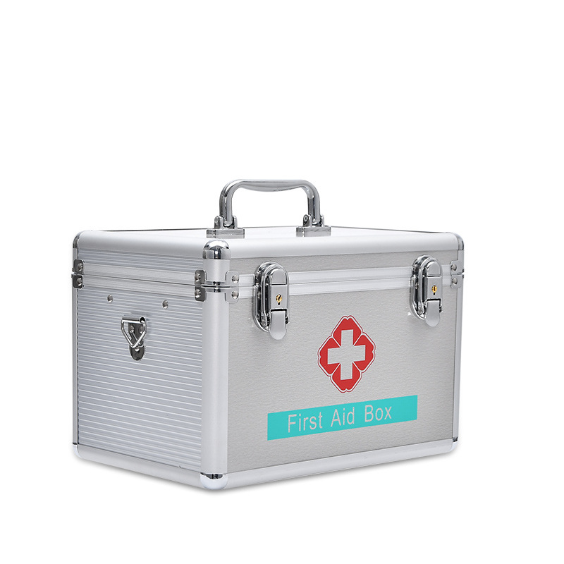 Aluminum Alloy Family Emergency First Aid Medicine Box Household Portable First-Aid Kit Set Drug Storage Small Medicine Box Set