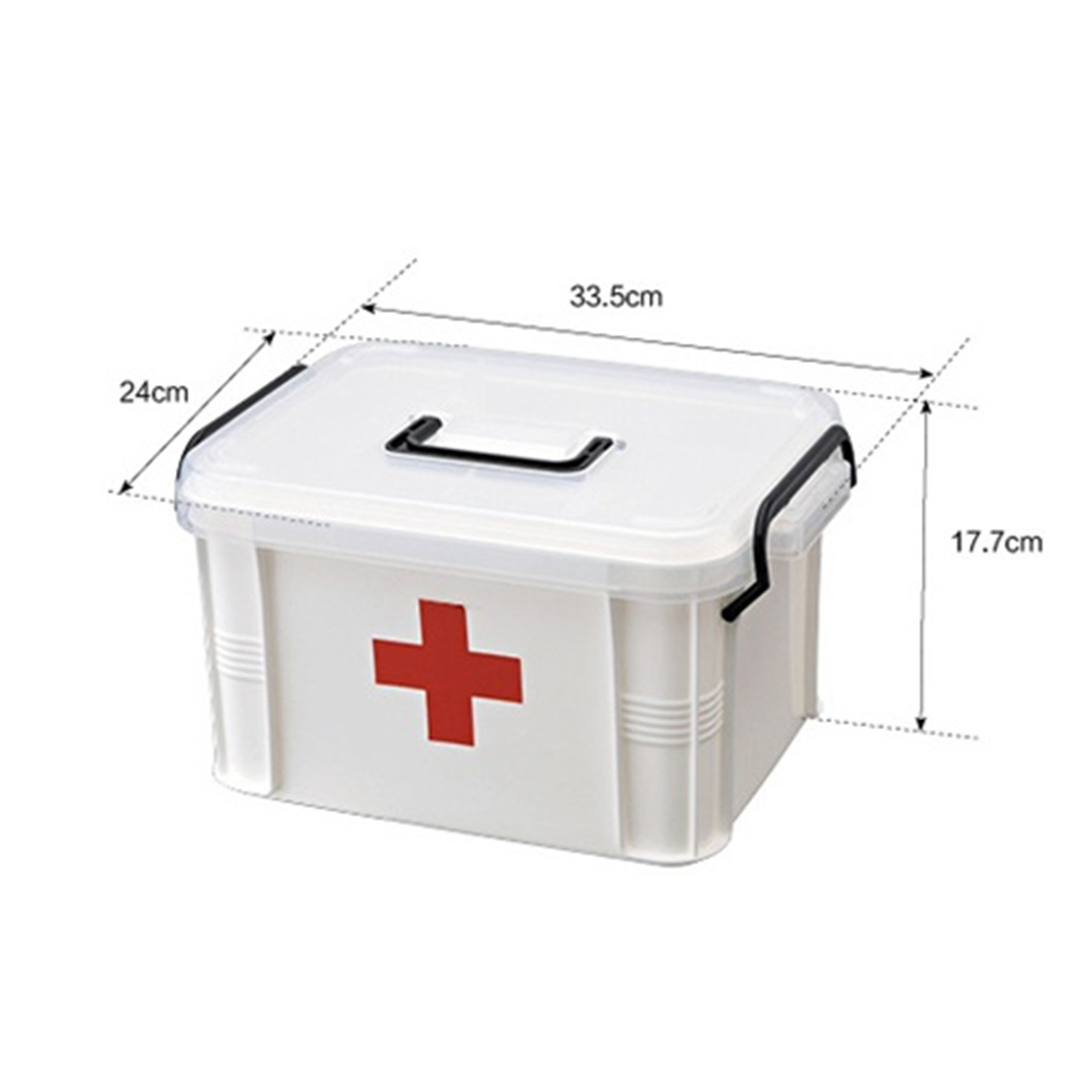 Household Portable Handle Medicine Box Compartment Drug Storage Finishing Plastic Box Double-Layer Simplicity Should Be First-Aid Kit