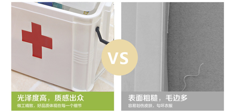 Household Portable Handle Medicine Box Compartment Drug Storage Finishing Plastic Box Double-Layer Simplicity Should Be First-Aid Kit