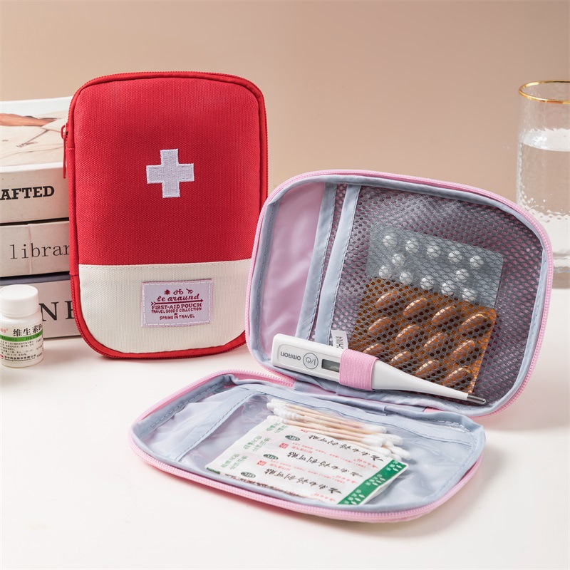 Business Trip Travel Household Portable First-Aid Kit Portable Small Herb Bag Storage Medicine First Aid Drug Package Factory Direct Sales