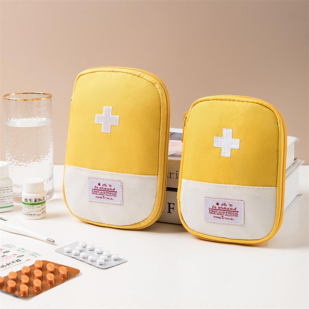 Business Trip Travel Household Portable First-Aid Kit Portable Small Herb Bag Storage Medicine First Aid Drug Package Factory Direct Sales