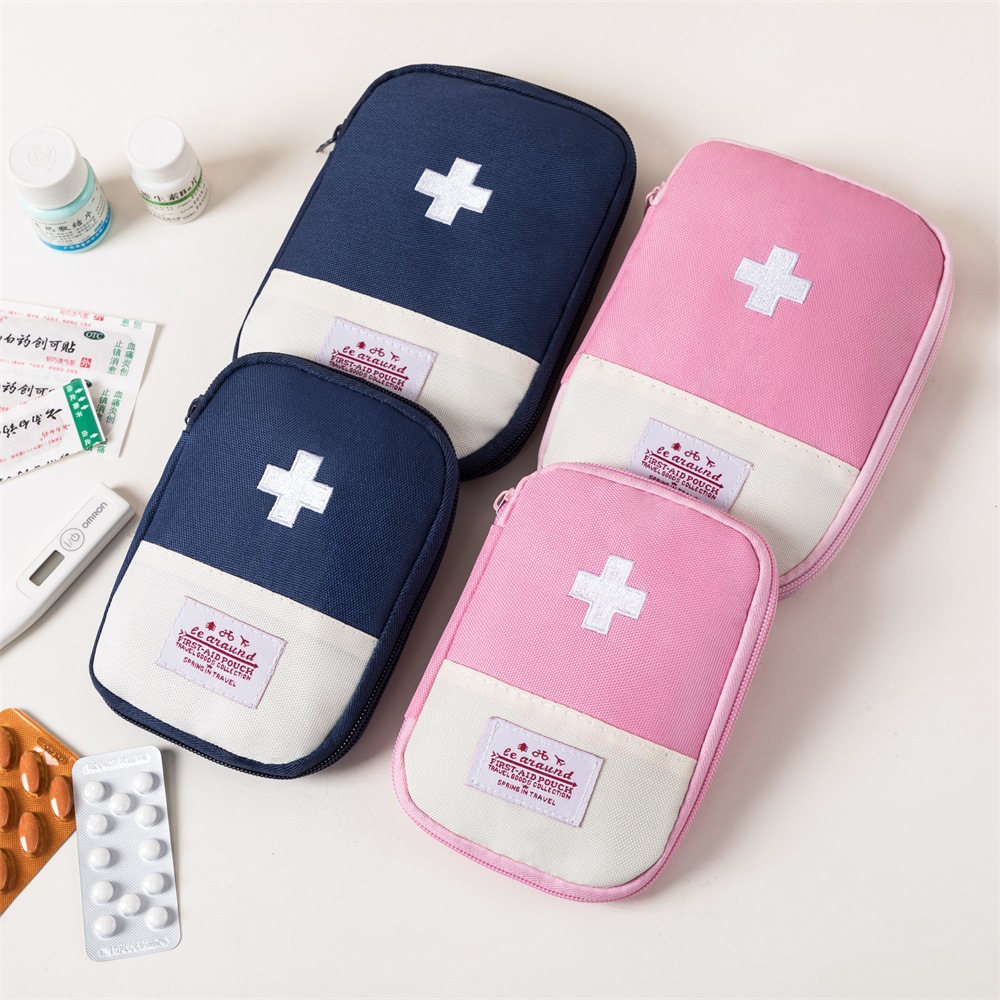 Business Trip Travel Household Portable First-Aid Kit Portable Small Herb Bag Storage Medicine First Aid Drug Package Factory Direct Sales