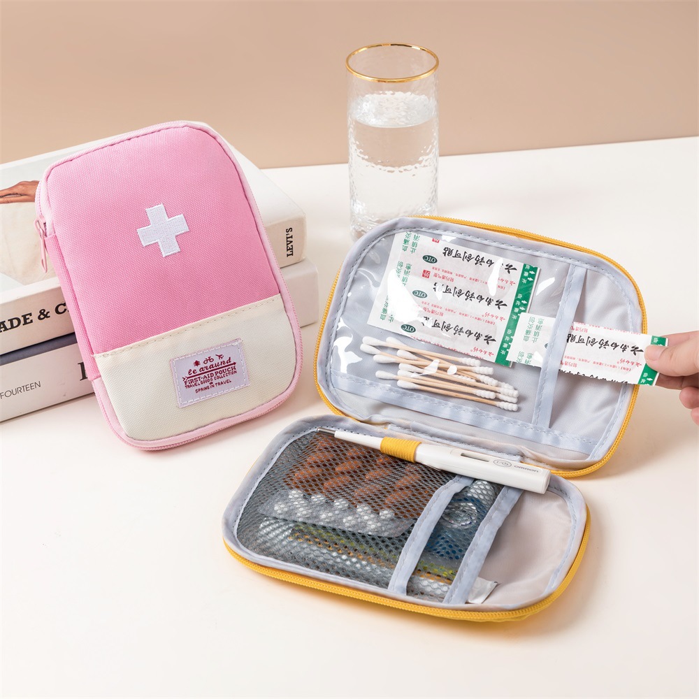 Business Trip Travel Household Portable First-Aid Kit Portable Small Herb Bag Storage Medicine First Aid Drug Package Factory Direct Sales