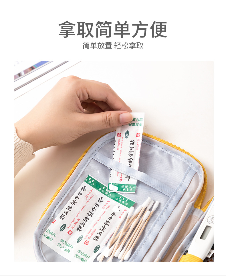 Business Trip Travel Household Portable First-Aid Kit Portable Small Herb Bag Storage Medicine First Aid Drug Package Factory Direct Sales
