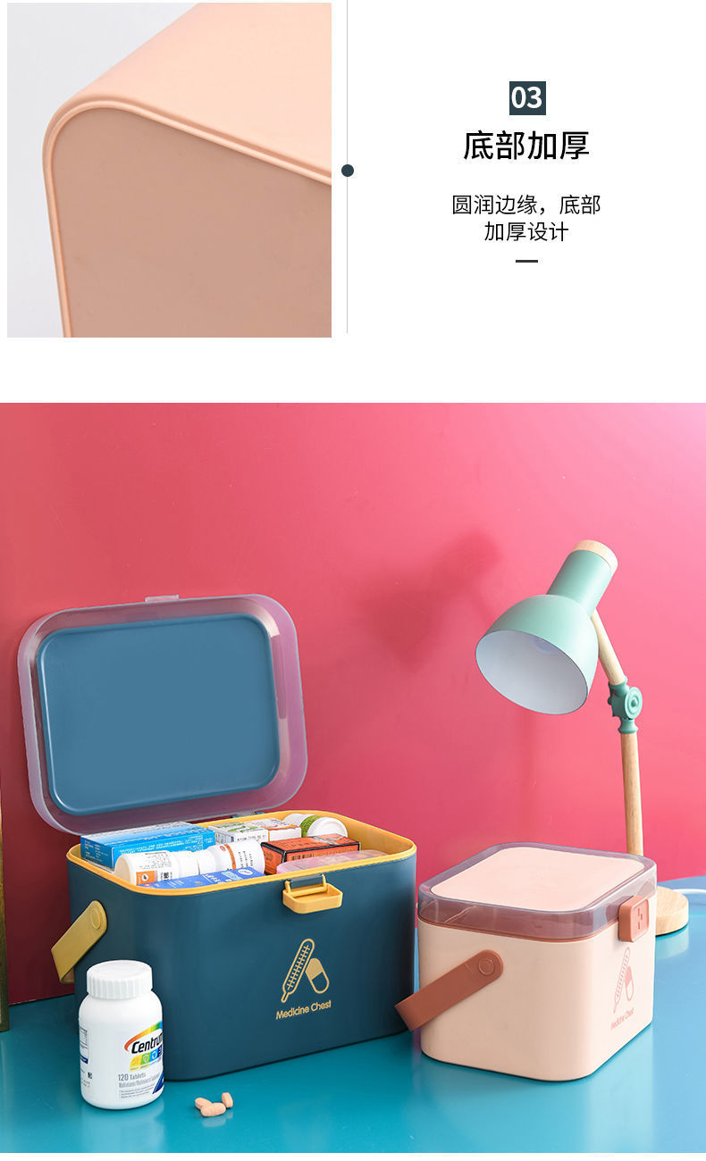 Family Medicine Box Multi-Functional Household First-Aid Kit Pill Box Multi-Layer Large Capacity Student Dormitory Drug Storage Boxes Family Medicine Box Multi-Functional Household First-Aid Kit Pill Box Multi-Layer Large Capacity Student Dormitory Drug Storage Boxes