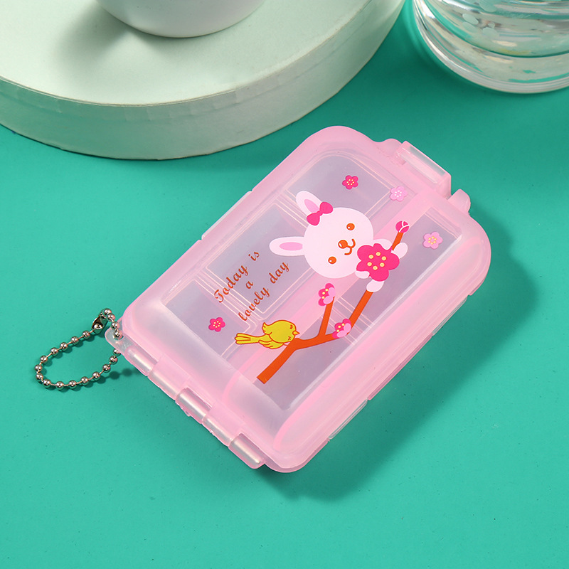 Portable 10-Grid Pill Box Double-Layer Sealed Portable Drug Storage Box Outdoor Moisture-Proof Mini Portable First-Aid Kit Wholesale