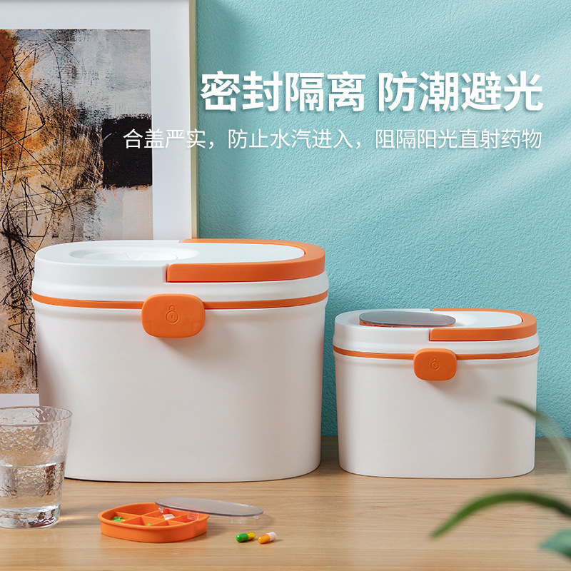 Medicine Box Family Pack Household Emergency Medicine Box Drug Storage Portable Pill Box Multi-Layer Large Capacity First Aid First Aid Kit