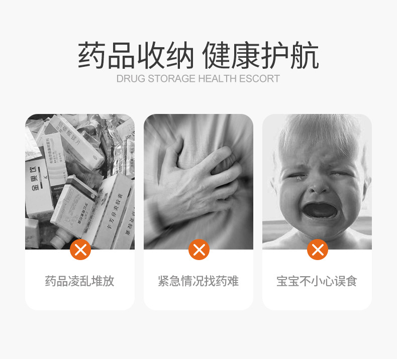 Medicine Box Family Pack Household Emergency Medicine Box Drug Storage Portable Pill Box Multi-Layer Large Capacity First Aid First Aid Kit