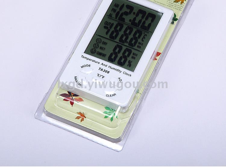 Ta308 Multifunctional Indoor Temperature and Humidity Time Clock Large Screen Hygrometer Electronic Digital Hygrothermograph Ta308 Multifunctional Indoor Temperature and Humidity Time Clock Large Screen Hygrometer Electronic Digital Hygrothermograph