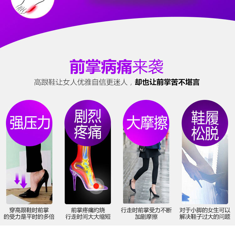 Half size pad front palm pain resistant thickened non-slip sole pad high heel pad invisible Half pad pad sandals for women silicone Half size pad front palm pain resistant thickened non-slip sole pad high heel pad invisible Half pad pad sandals for women silicone